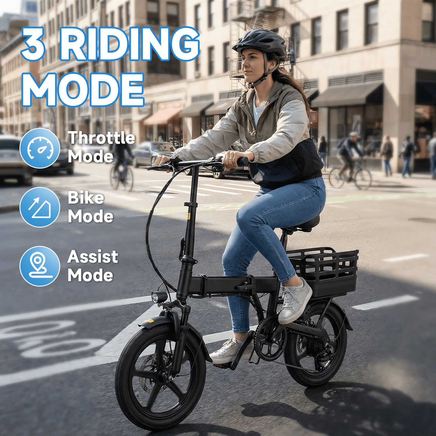 SHCNTEKU 14IN Folding Ebike, Features a high capacity 500W Peak Motor for Adults Teens, Removable Battery 25 Miles 20mph Electric bicycles,UL 2849